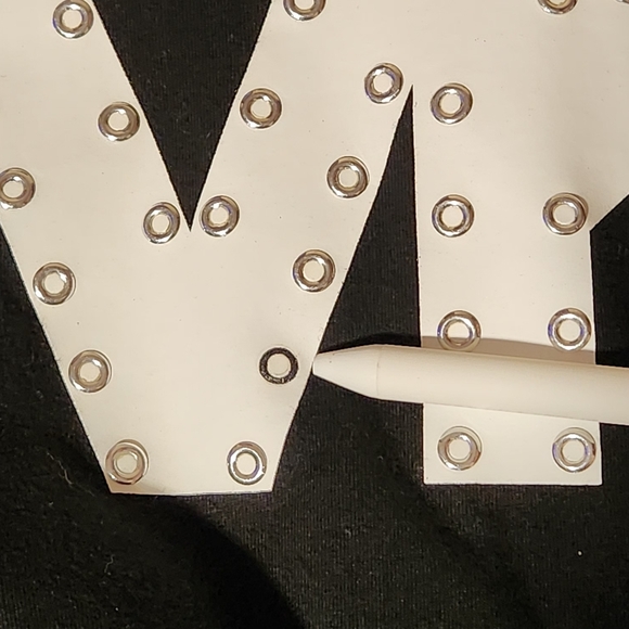 Michael Kors Womens Sz L Mini T Shirt  Dress Black White Logo Hooded Read - Picture 9 of 11